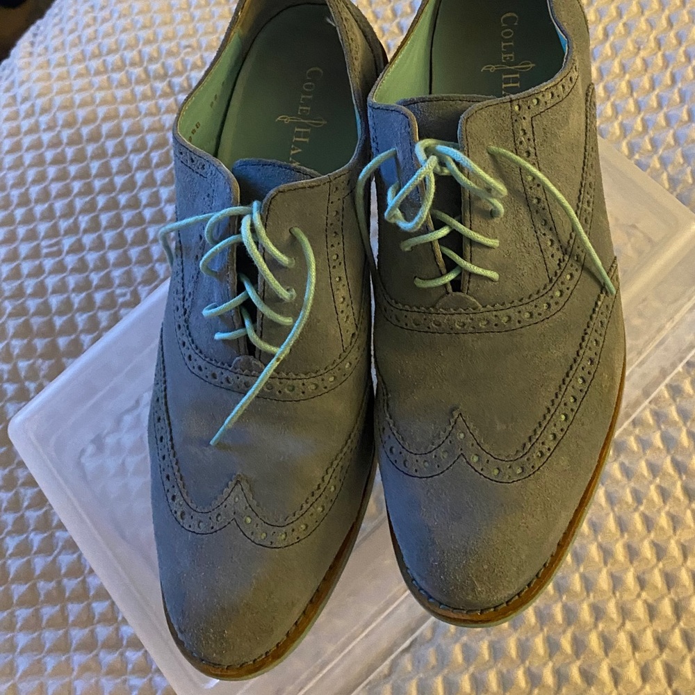 Cute blue lace up loafers